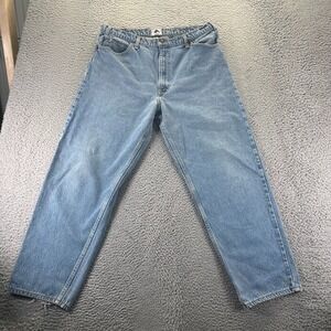 Vintage Austin Jeans Mens 36x29 Blue Denim Straight Leg Baggy Faded Workwear